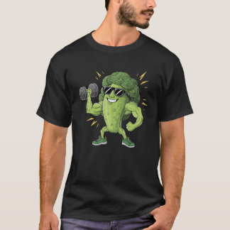 T-shirt Entraînement Amusant de Levage de Brocolis Gym Fit