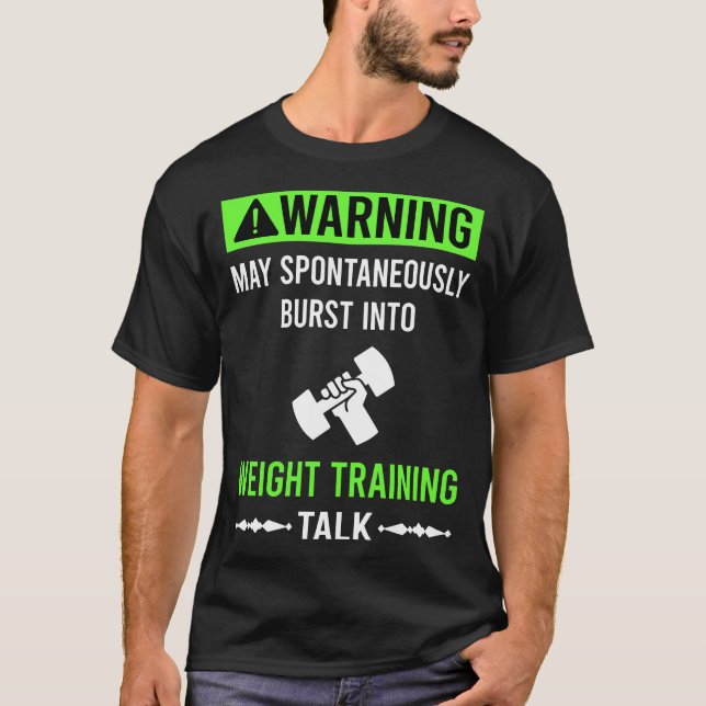 T-shirt Entraînement avec poids d'avertissement vert (Devant)