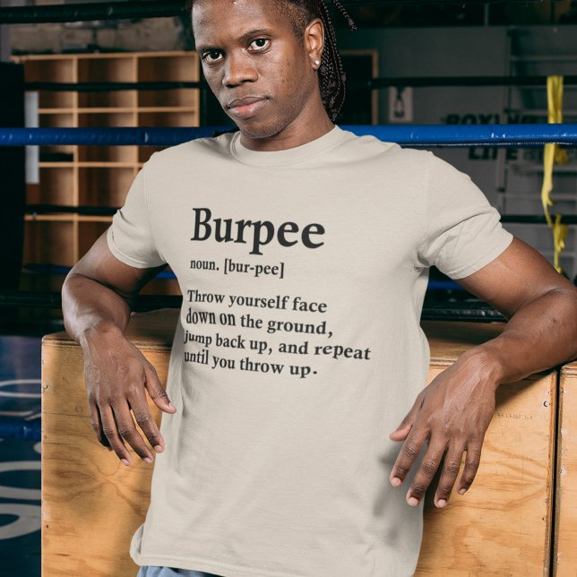 T-shirt Entraînement Burpee Définition Drôle Fitness (Créateur téléchargé)