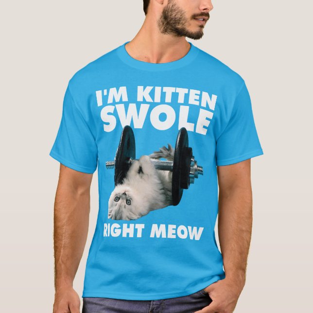 T-shirt Entraînement - Chat - Je suis Kitten Swole Right M (Devant)