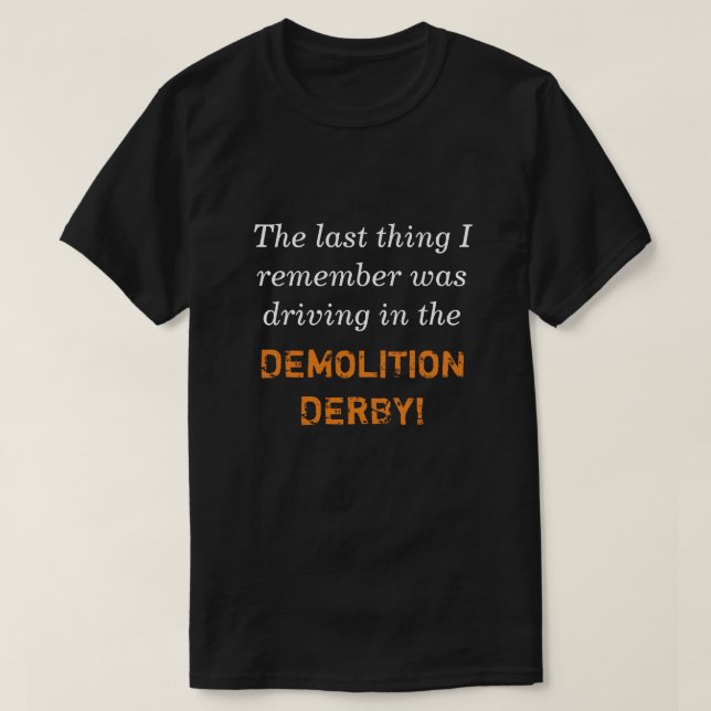 T-shirt Entraînement dans la démolition Derby (Design devant)