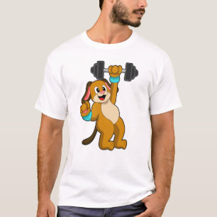 T-shirt Entraînement de chien à force avec Dumbbell