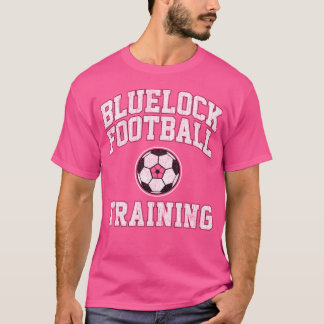 T-shirt Entraînement de football à verrou bleu