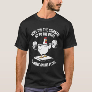 T-shirt Entraînement de gym de poulet pour travailler sur