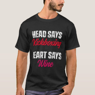 T-shirt Entraînement de kick-boxing Cœur de vin Kick Boxin