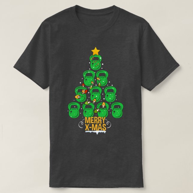 T-shirt Entraînement de Noël Funny Xmas Gym Entraînement 1 (Design devant)
