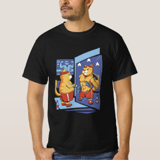 T-shirt Entraînement de poids au chat fitness de gym