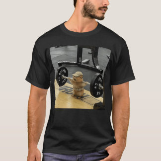 T-shirt Entraînement de soulevé de terre de hamster drôle