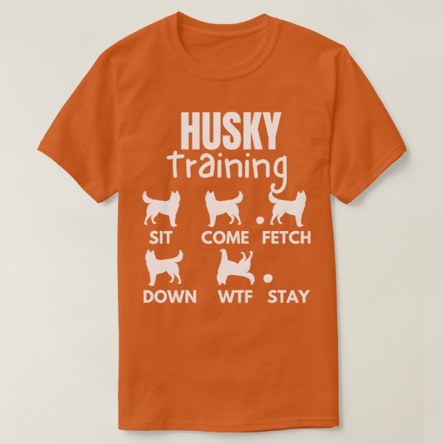 T-shirt Entraînement Husky Dog Tricks (Design devant)