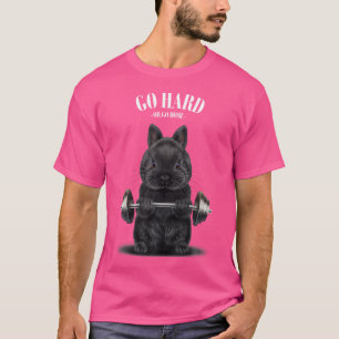 T-shirt Entraînement musculaire de lapin nain noir F halté