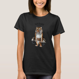 T-shirt Entraînement Musculaire De Tigre Avec Barbell Shru