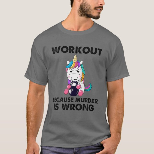 T-shirt Entraînement Parce Que Le Meurtre Est Mauvais Gym  (Devant)
