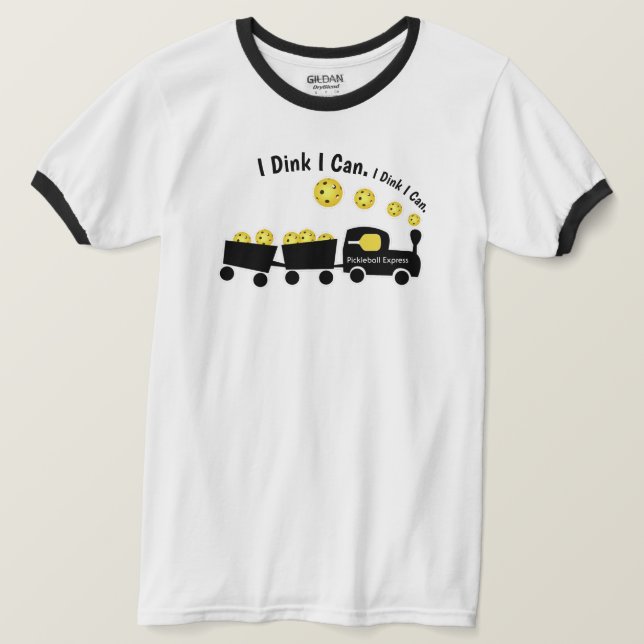 T-shirt Entraînement Pickball Je Dink Je Peux Yellow Ball (Design devant)