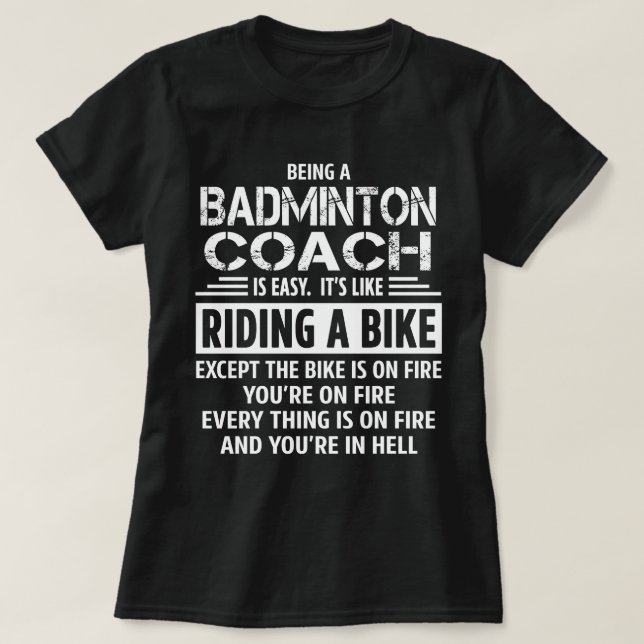 T-shirt Entraîneur de Badminton (Design devant)
