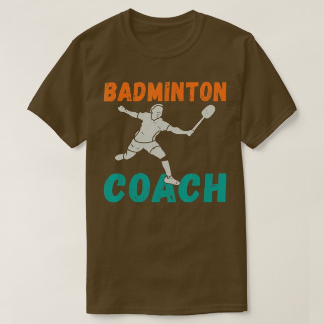 T-shirt Entraîneur de Badminton (Design devant)