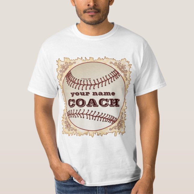 T-shirt Entraîneur de baseball (Devant)