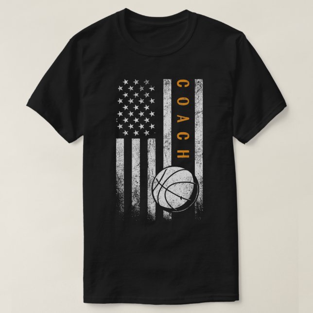 T-shirt Entraîneur de basket-ball américain (Design devant)