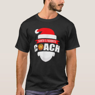 T-shirt Entraîneur de basketball favori de père Noël
