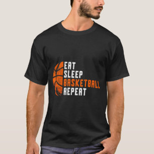 T-shirt Entraîneur de Basketball Manger Dormir Basketball