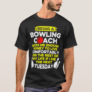 T-shirt Entraîneur De Bowling Assez Joueur Instructeur D'É