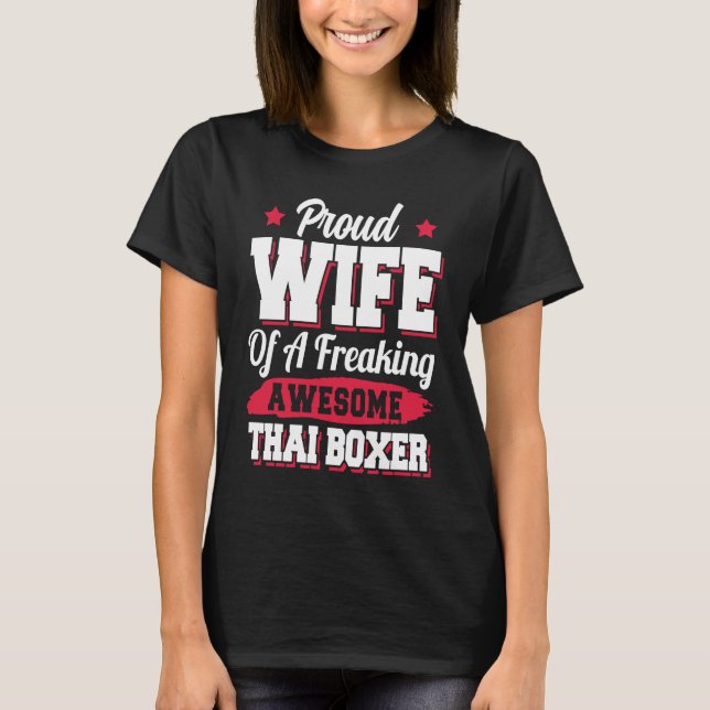 T-shirt Entraîneur de boxe Thaï Femme de boxe (Devant)