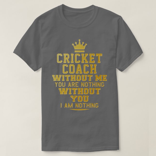 T-shirt Entraîneur de cricket Parfait cadeau pour maman pa (Design devant)