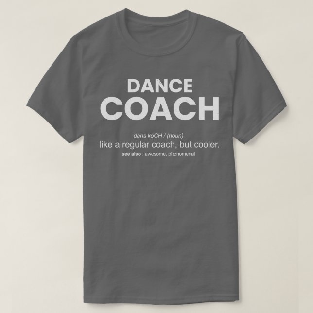 T-shirt entraîneur de danse (Design devant)