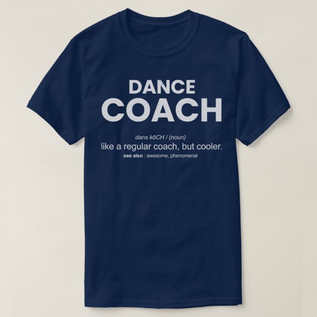 T-shirt entraîneur de danse (Design devant)