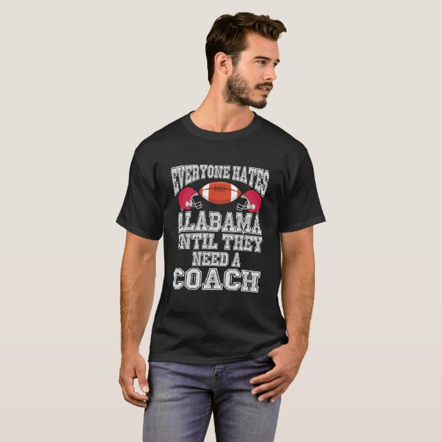 T-shirt Entraîneur de football américain de l'Alabama et (Devant entier)