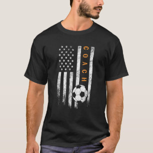 T-shirt Entraîneur de football américain Drapeau de footba
