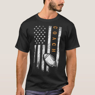 T-shirt Entraîneur de football américain Drapeau Football 