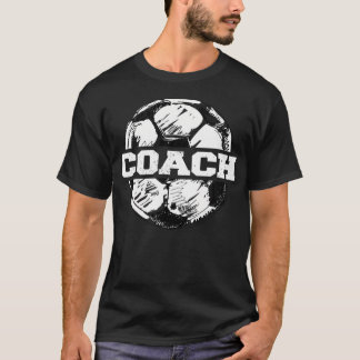 T-shirt Entraîneur de football ballon de football fendu dr