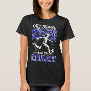 T-shirt Entraîneur de football masculin Mes joueurs de foo