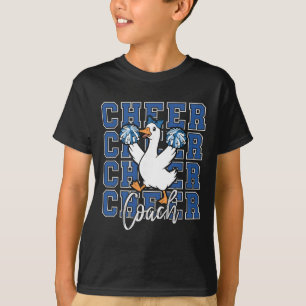 T-shirt Entraîneur de Goose Drôle de Cheer Bleu Coquette B