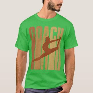 T-shirt Entraîneur de gymnastique amis silhouette rétro