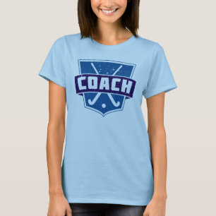 T-shirt Entraîneur de hockey de terrain Nom et numéro Impr
