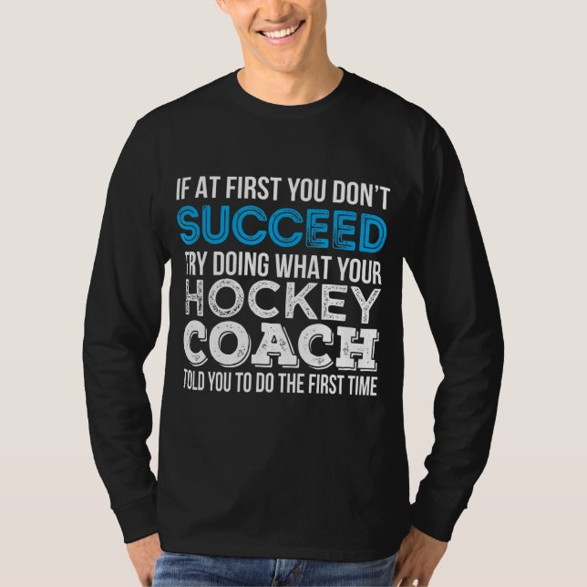 T-shirt Entraîneur de hockey Dons amusant (Devant)