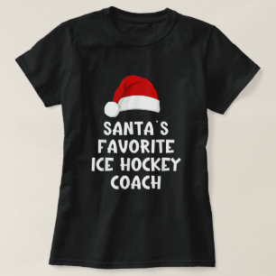 T-shirt Entraîneur de hockey favori père Noël Funny Noël