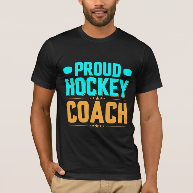 T-shirt Entraîneur de hockey fier (Devant)