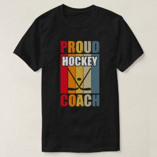 T-shirt Entraîneur de hockey fière couleur