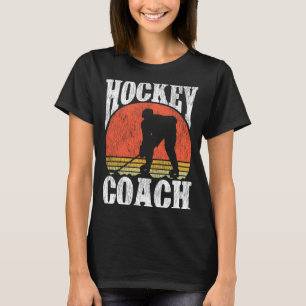 T-shirt Entraîneur de hockey sur glace vintage Entraîneur 