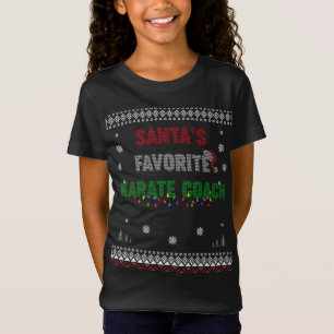 T-Shirt Entraîneur de karaté favori père Noël - Drôle pull
