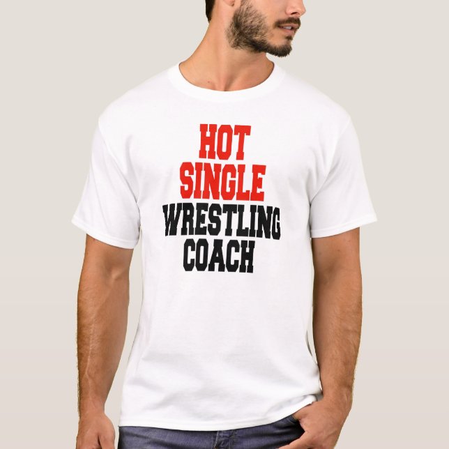 T-shirt Entraîneur de lutte simple à chaud (Devant)