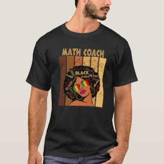 T-shirt Entraîneur de mathématiques Afro Africaine América