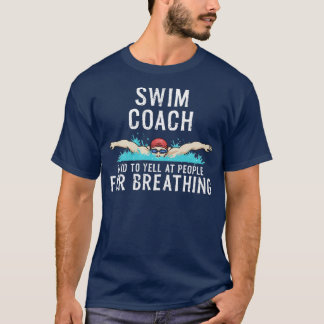 T-shirt Entraîneur de natation amusant équipe de natation