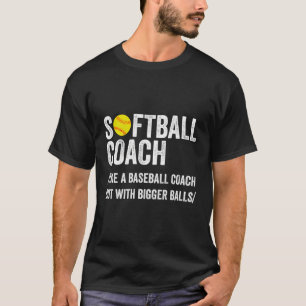 T-shirt Entraîneur De Softball Hommes Femmes Garçons Fille