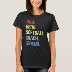 T-shirt Entraîneur de softball Papa