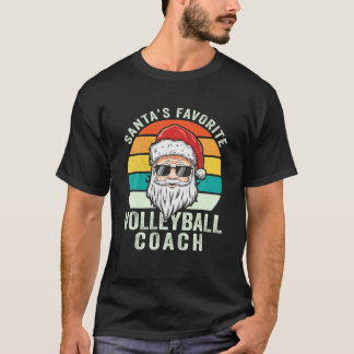 T-shirt Entraîneur de volley-ball favori de père Noël