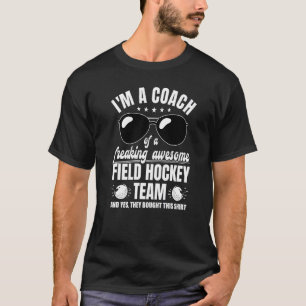 T-shirt Entraîneur D'Une Équipe De Hockey De Terrain Fraîc