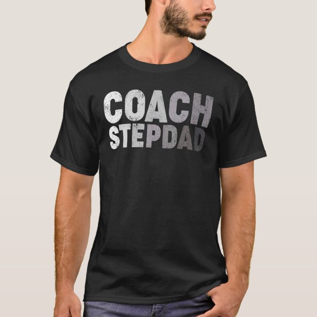 T-shirt Entraîneur Mens Stepdad Football Football Basketba (Devant)